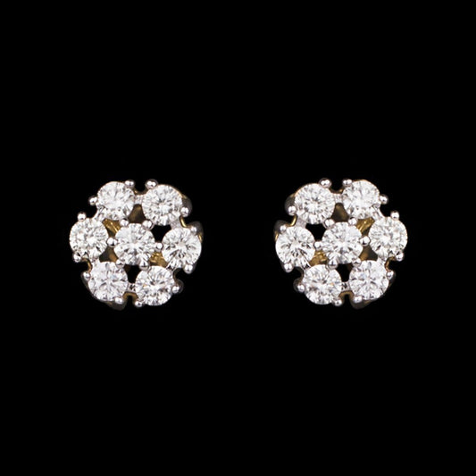 18K Yellow Gold Diamond Earrings - 0.31ct VS-GH