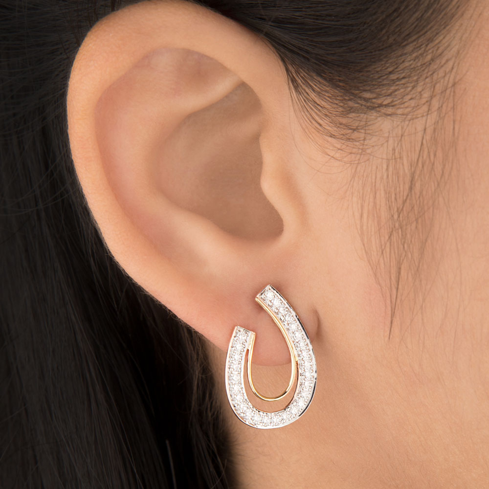 14K Yellow Gold Diamond Earrings - 0.65ct VS-IJ