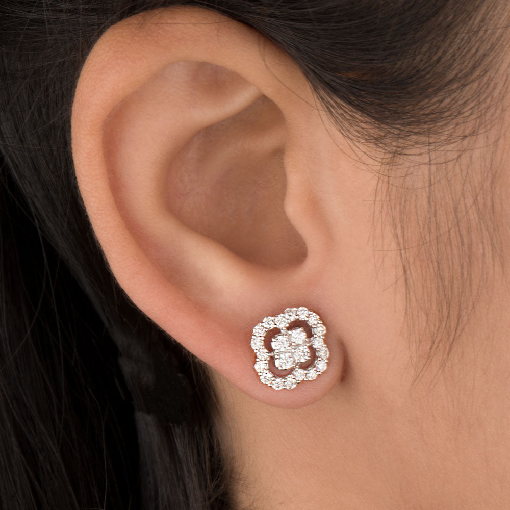 14K Yellow Gold Diamond Earrings - 0.77ct SI-IJ