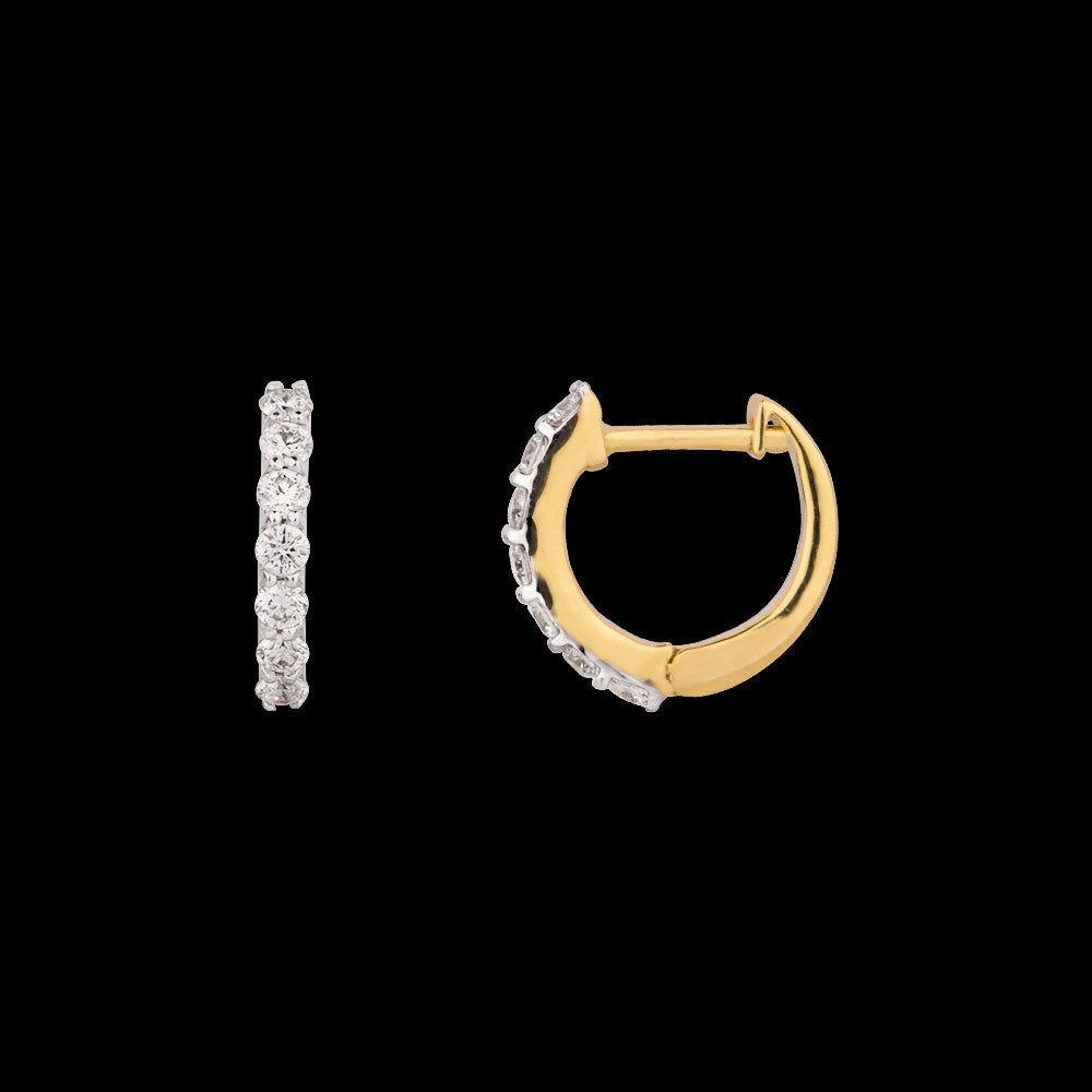 18K Yellow Gold Diamond Earrings - 0.266ct VVS-VS-IJ
