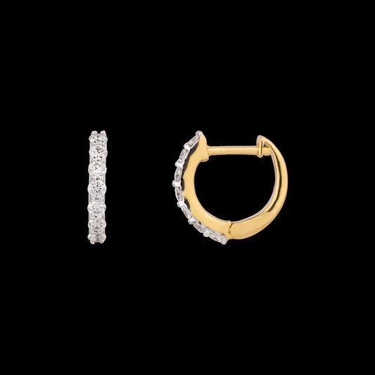 18K Yellow Gold Diamond Earrings - 0.266ct VVS-VS-IJ