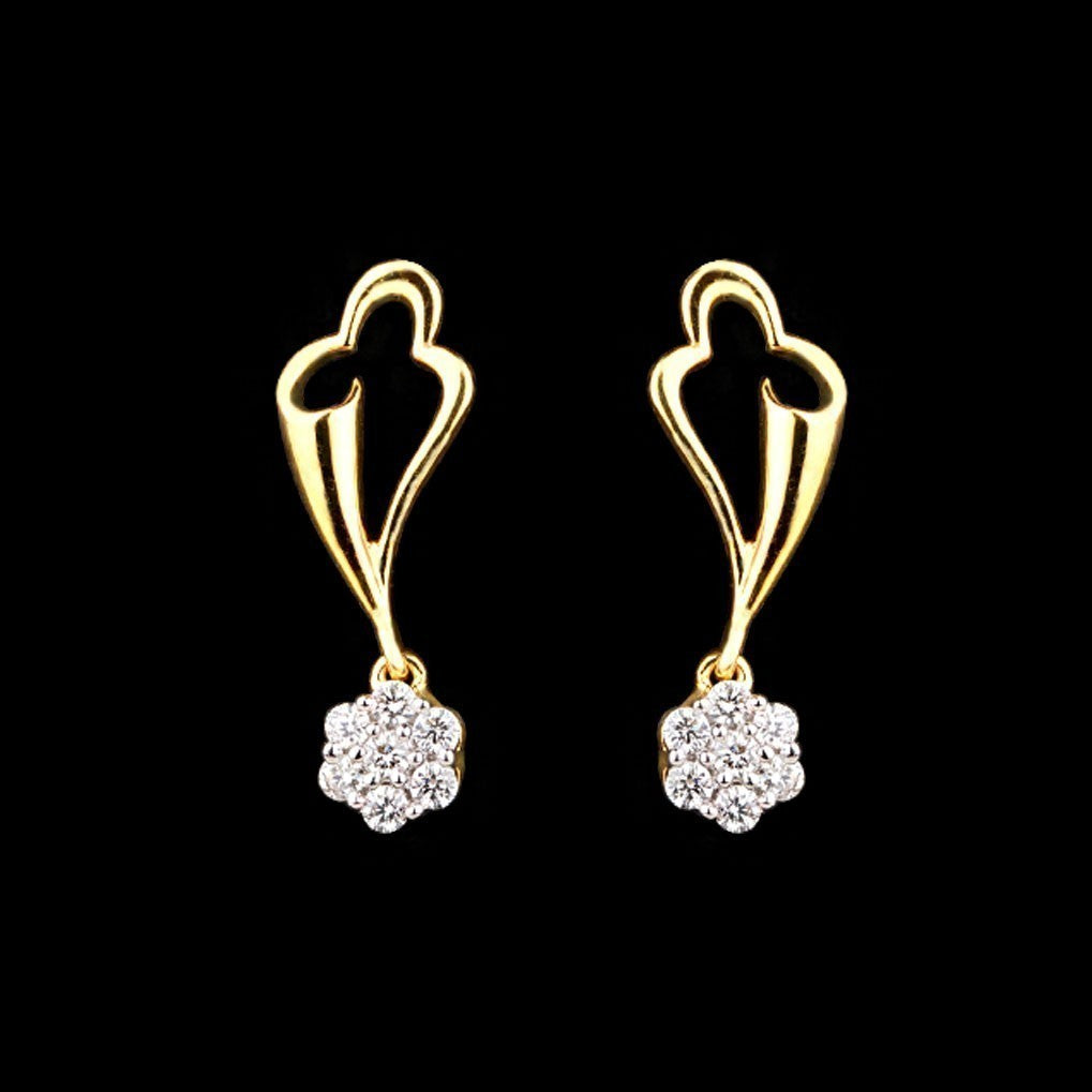 14K Yellow Gold Diamond Earrings - 0.28ct VS-IJ