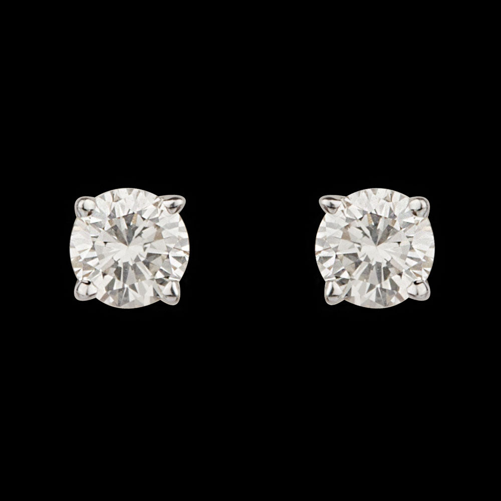 18K Yellow Gold Diamond Earrings - 0.2ct VS-GH