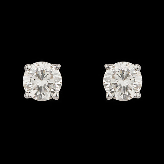 18K Yellow Gold Diamond Earrings - 0.2ct VS-GH
