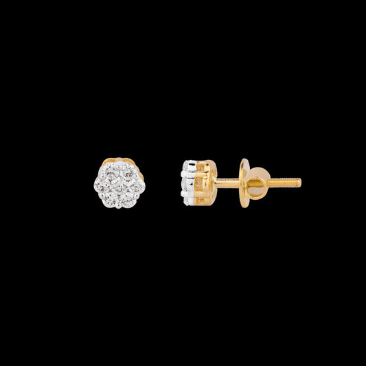 18K Yellow Gold Diamond Earrings - 0.259ct VVS-VS-IJ