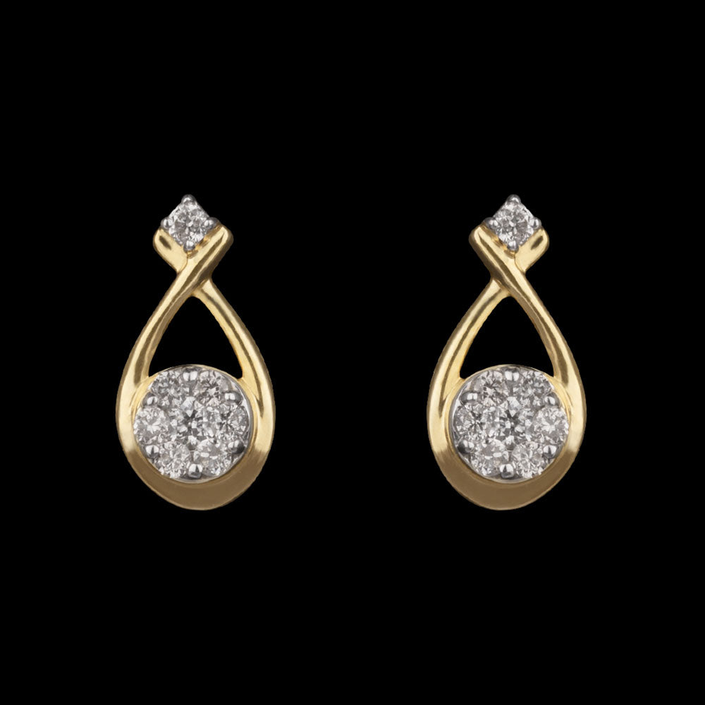 14K Yellow Gold Diamond Earrings - 0.15ct SI-IJ