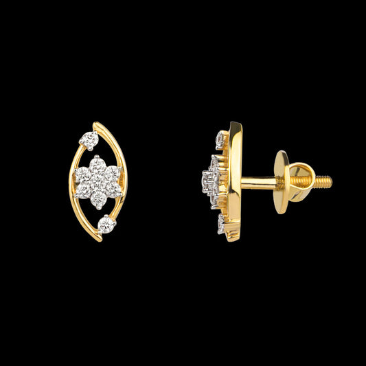 18K Yellow Gold Diamond Earrings - 0.231ct VVS-VS-GH