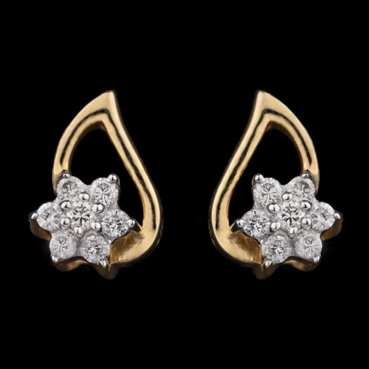 14K Yellow Gold Diamond Earrings - 0.13ct SI-IJ