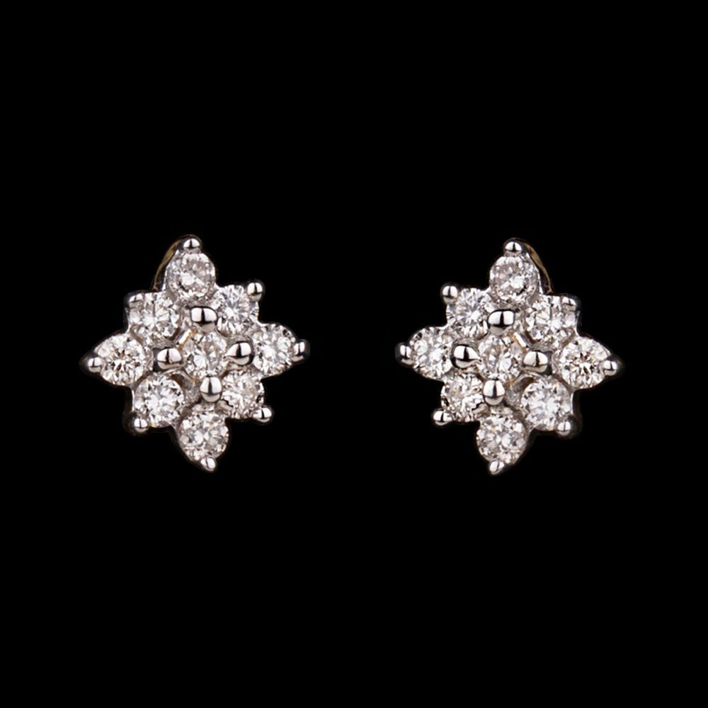 14K Yellow Gold Diamond Earrings - 0.18ct SI-GH