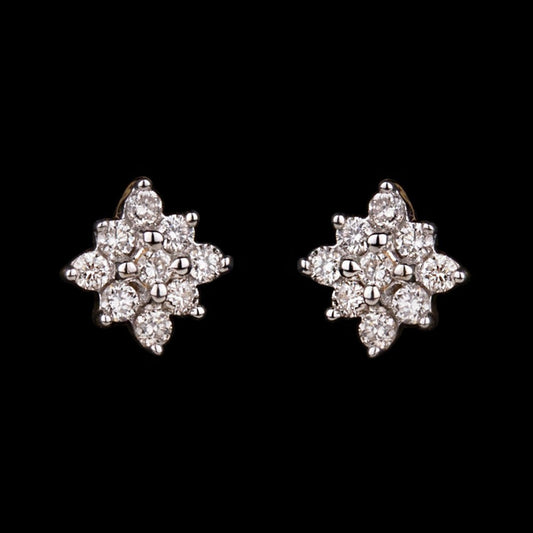 14K Yellow Gold Diamond Earrings - 0.18ct SI-GH