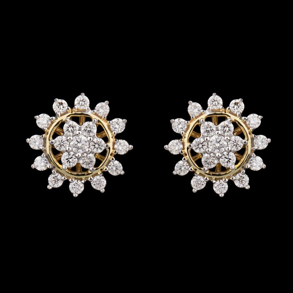 14K Yellow Gold Diamond Earrings - 0.37ct VS-GH