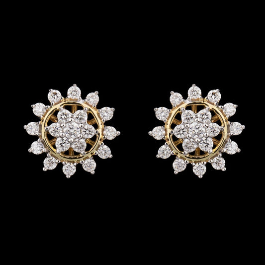 14K Yellow Gold Diamond Earrings - 0.37ct VS-GH