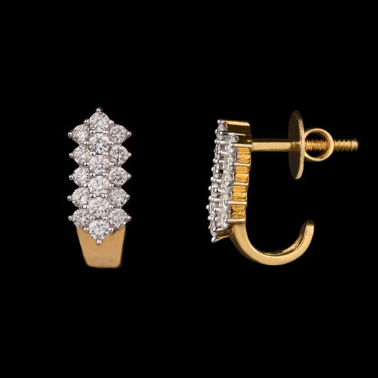 18K Yellow Gold Diamond Earrings - 0.539ct VVS-VS-GH
