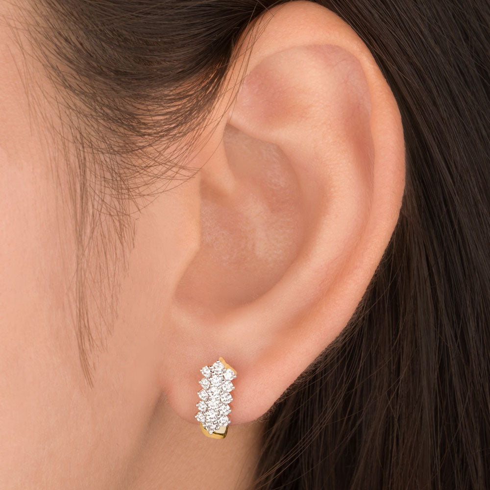 18K Yellow Gold Diamond Earrings - 0.539ct VVS-VS-GH