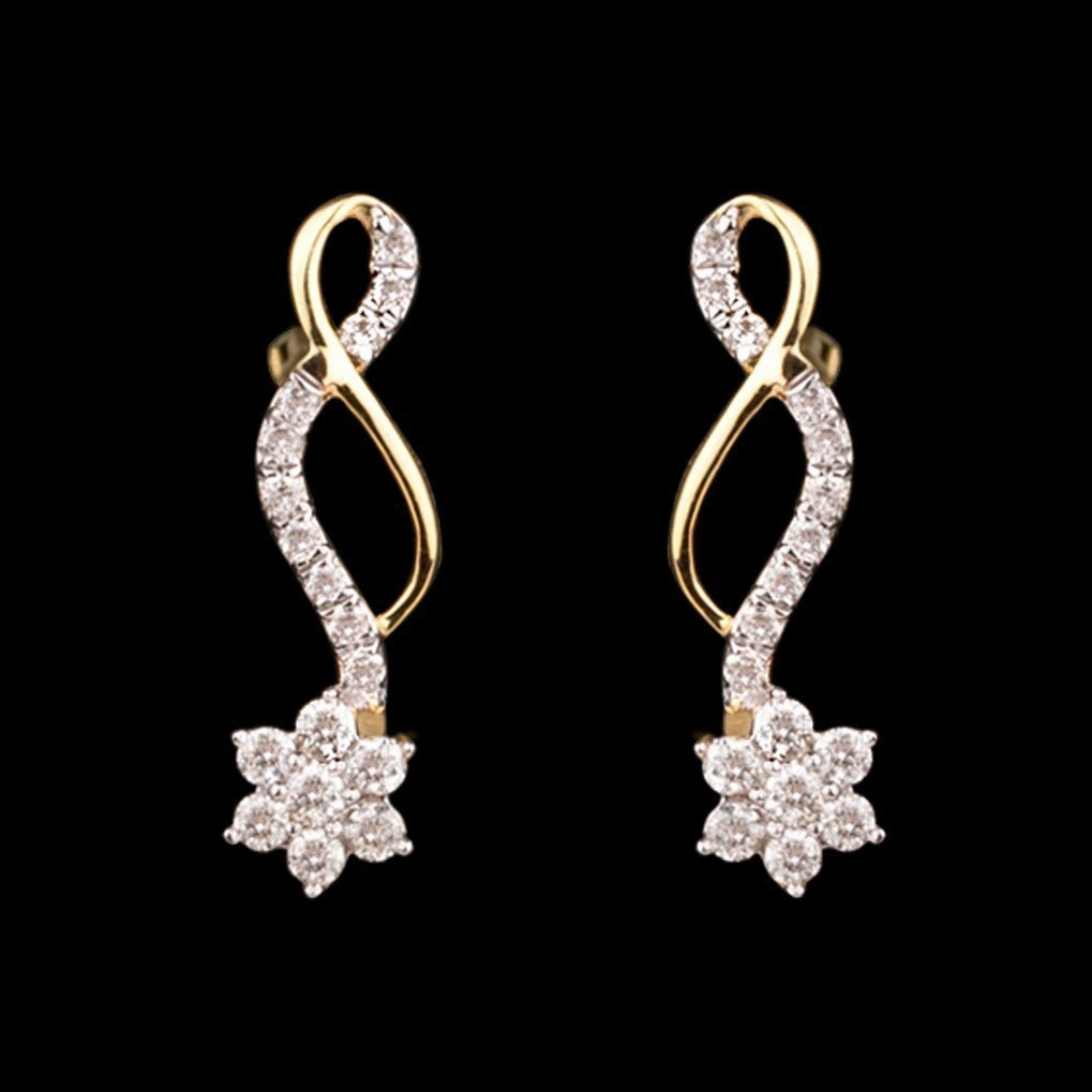 14K Yellow Gold Diamond Earrings - 0.22ct SI-IJ