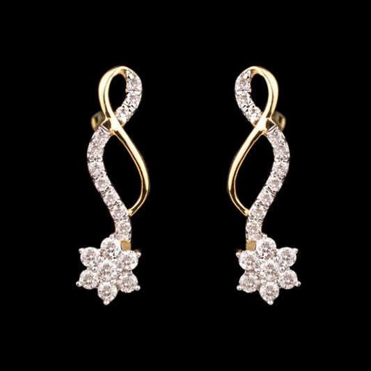 14K Yellow Gold Diamond Earrings - 0.22ct SI-IJ