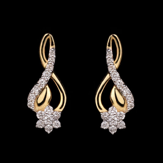 14K Yellow Gold Diamond Earrings - 0.24ct SI-IJ