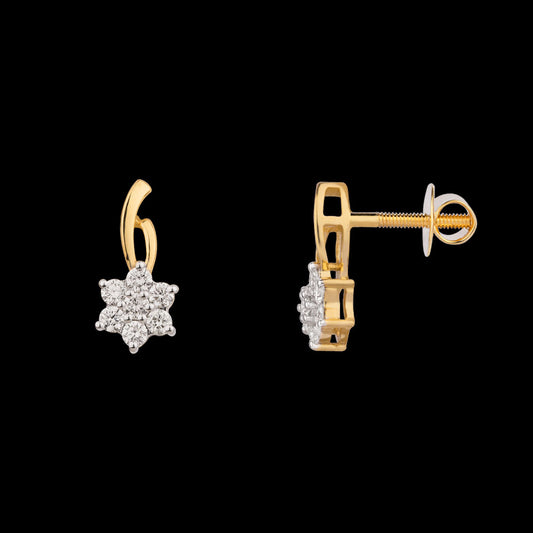 14K Yellow Gold Diamond Earrings - 0.4ct VS-IJ