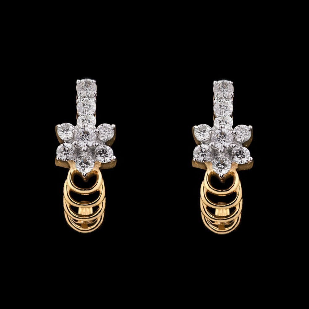 14K Yellow Gold Diamond Earrings - 0.39ct SI-IJ