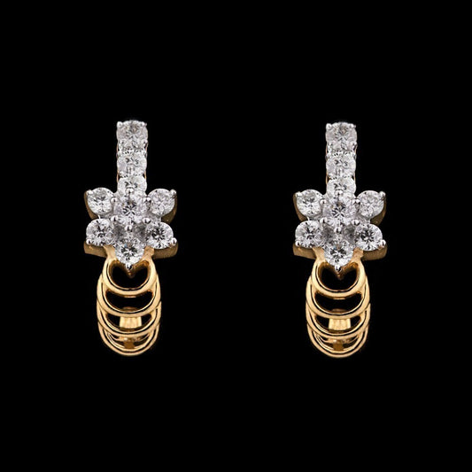 14K Yellow Gold Diamond Earrings - 0.39ct SI-IJ