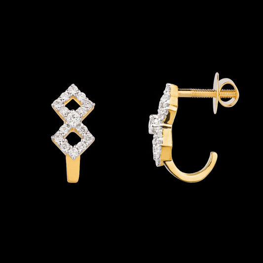 14K Yellow Gold Diamond Earrings - 0.27ct SI-IJ