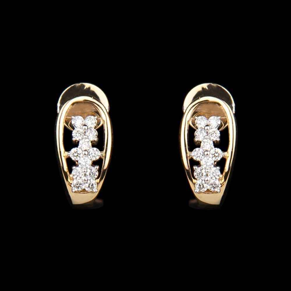 14K Yellow Gold Diamond Earrings - 0.28ct SI-IJ