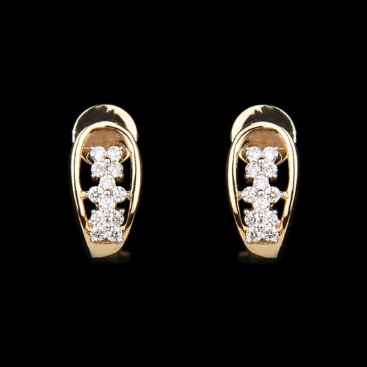 14K Yellow Gold Diamond Earrings - 0.28ct SI-IJ