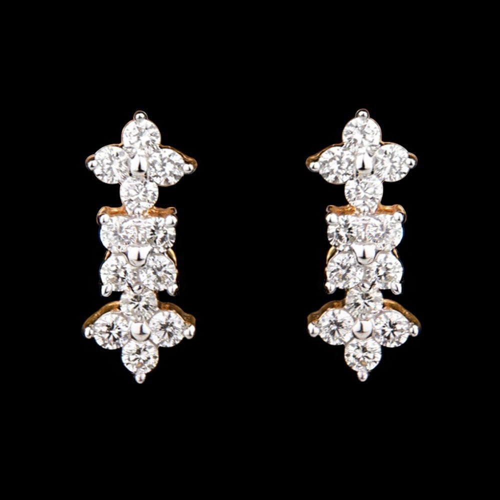 14K Rose Gold Diamond Earrings - 0.45ct SI-GH