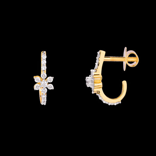 14K Yellow Gold Diamond Earrings - 0.34ct VS-SI-GH