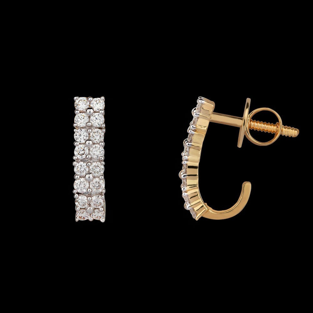 14K Yellow Gold Diamond Earrings - 0.6ct VVS-VS-GH