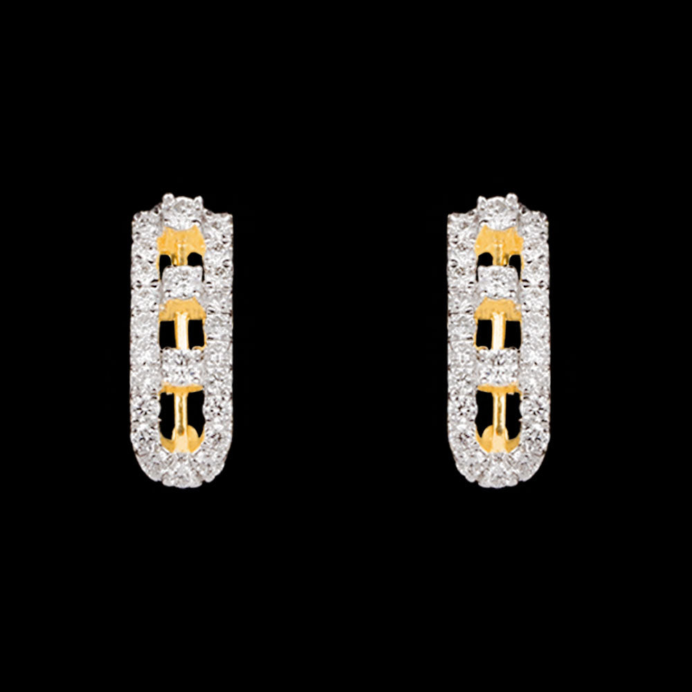 14K Yellow Gold Diamond Earrings - 0.55ct VS-SI-GH