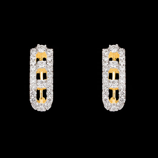 14K Yellow Gold Diamond Earrings - 0.55ct VS-SI-GH