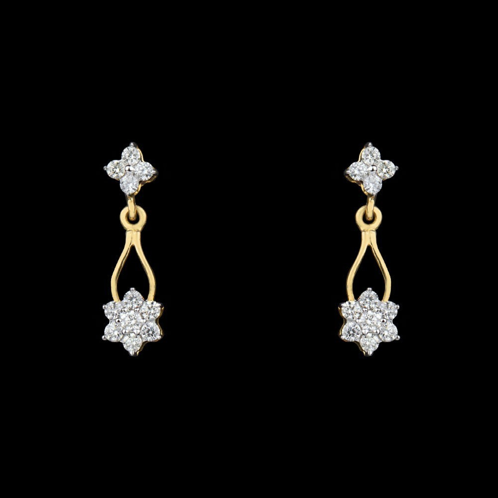 14K Yellow Gold Diamond Earrings - 0.52ct SI-IJ
