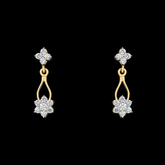 14K Yellow Gold Diamond Earrings - 0.52ct SI-IJ