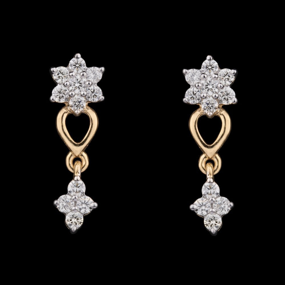 14K Rose Gold Diamond Earrings - 0.58ct VVS-VS-IJ