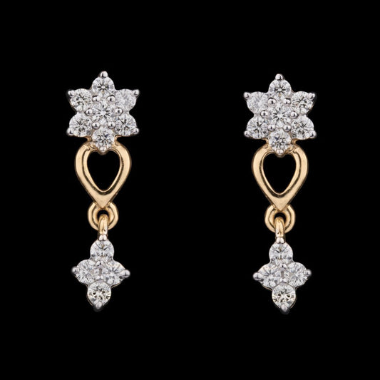 14K Rose Gold Diamond Earrings - 0.58ct VVS-VS-IJ