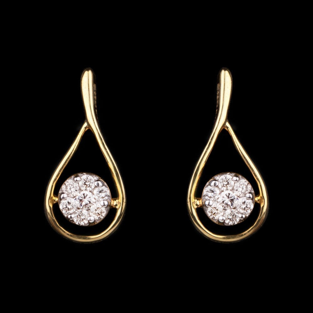 14K Yellow Gold Diamond Earrings - 0.13ct SI-IJ
