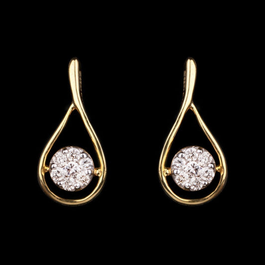 14K Yellow Gold Diamond Earrings - 0.13ct SI-IJ