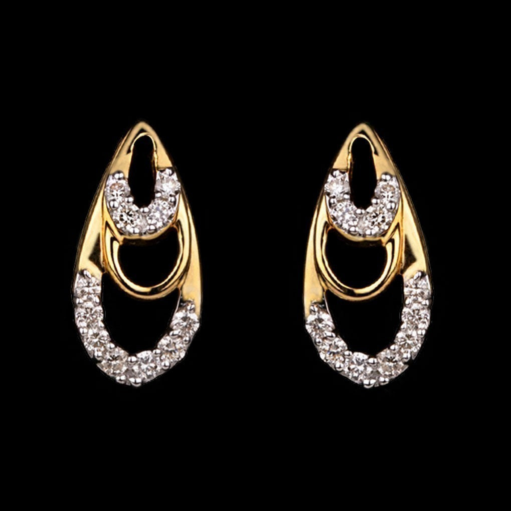 14K Yellow Gold Diamond Earrings - 0.16ct SI-IJ