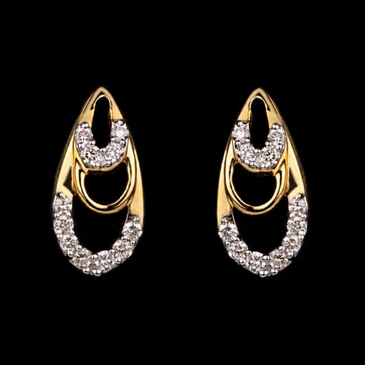 14K Yellow Gold Diamond Earrings - 0.16ct SI-IJ