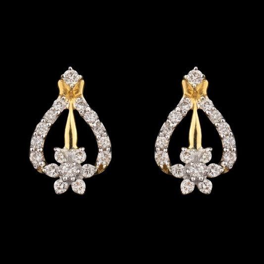 14K Yellow Gold Diamond Earrings - 0.18ct SI-IJ