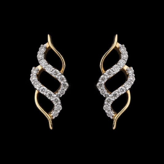 14K Yellow Gold Diamond Earrings - 0.19ct SI-IJ