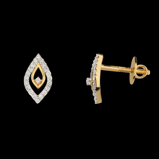 14K Yellow Gold Diamond Earrings - 0.231ct VS-SI-GH