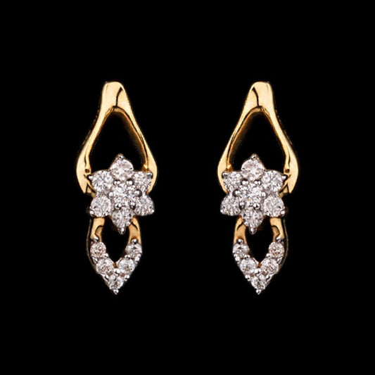 14K Yellow Gold Diamond Earrings - 0.13ct SI-IJ