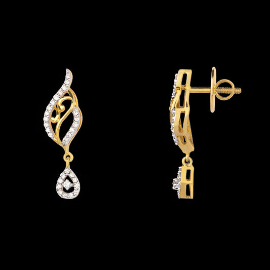 14K Yellow Gold Diamond Earrings - 0.28ct SI-IJ