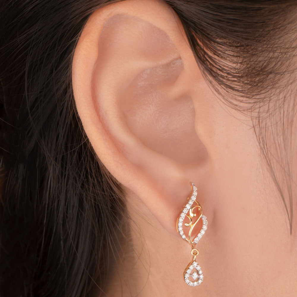 14K Yellow Gold Diamond Earrings - 0.28ct SI-IJ