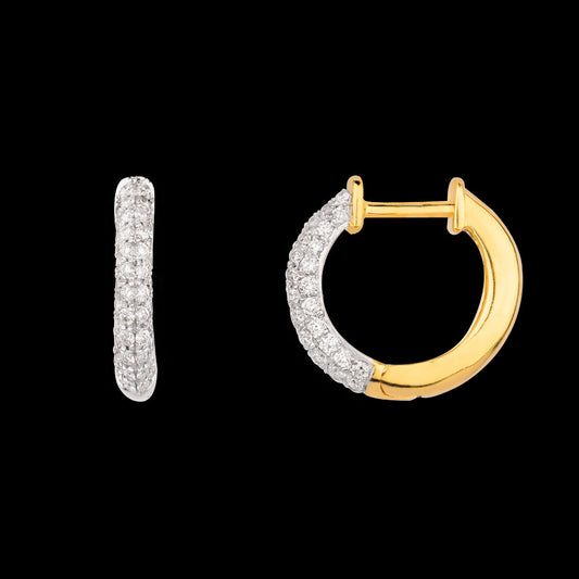 14K Yellow Gold Diamond Earrings - 0.518ct VVS-VS-HI