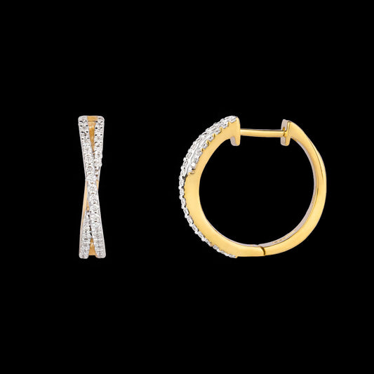 14K Yellow Gold Diamond Earrings - 0.481ct VVS-VS-HI