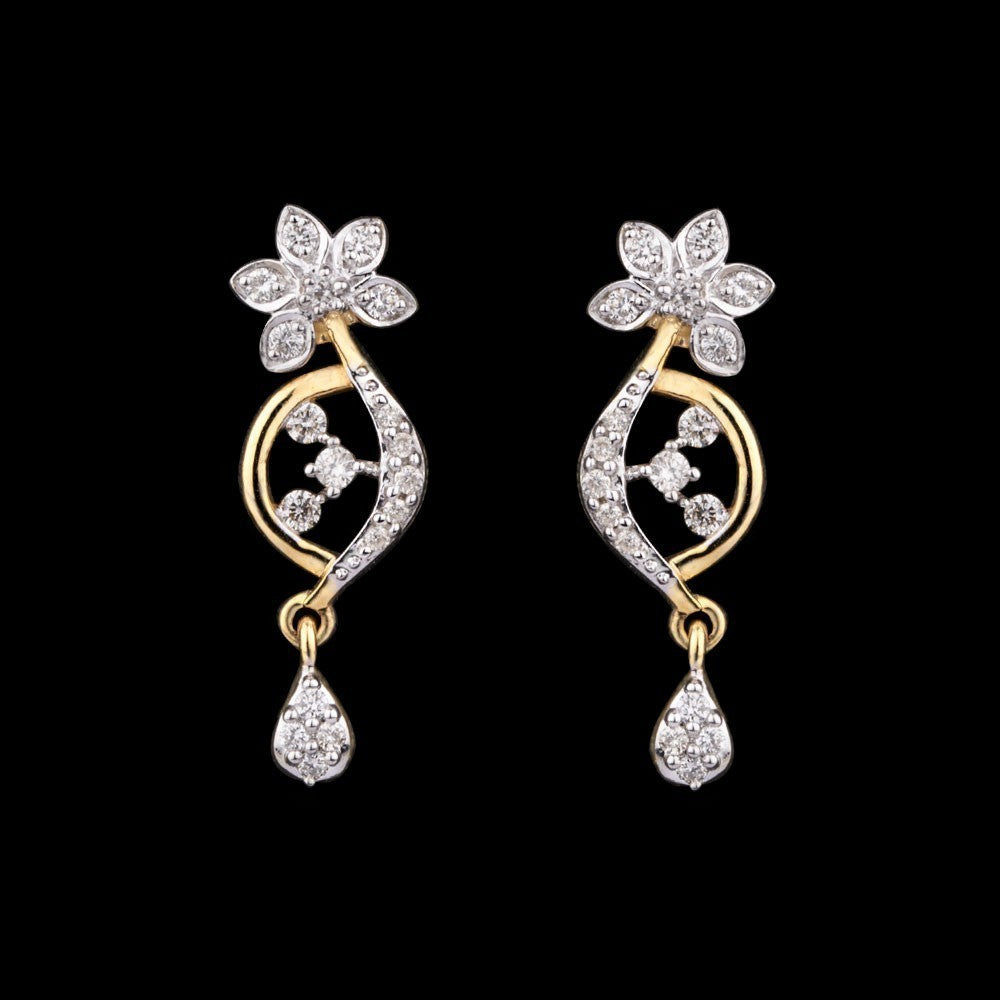 14K Yellow Gold Diamond Earrings - 0.28ct SI-IJ