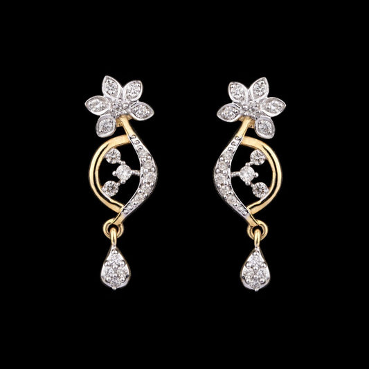 14K Yellow Gold Diamond Earrings - 0.28ct SI-IJ